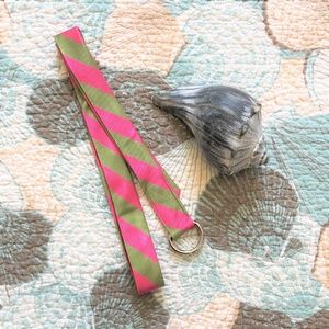 J. Crew Accessories - π°2 for $20 J Crew 100% Silk Tie Belt Pink Green J. Crew Accessories - π°2 for $20 J Crew 100% Silk Tie Belt Pink Green